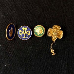 80’s vintage girl scout pins